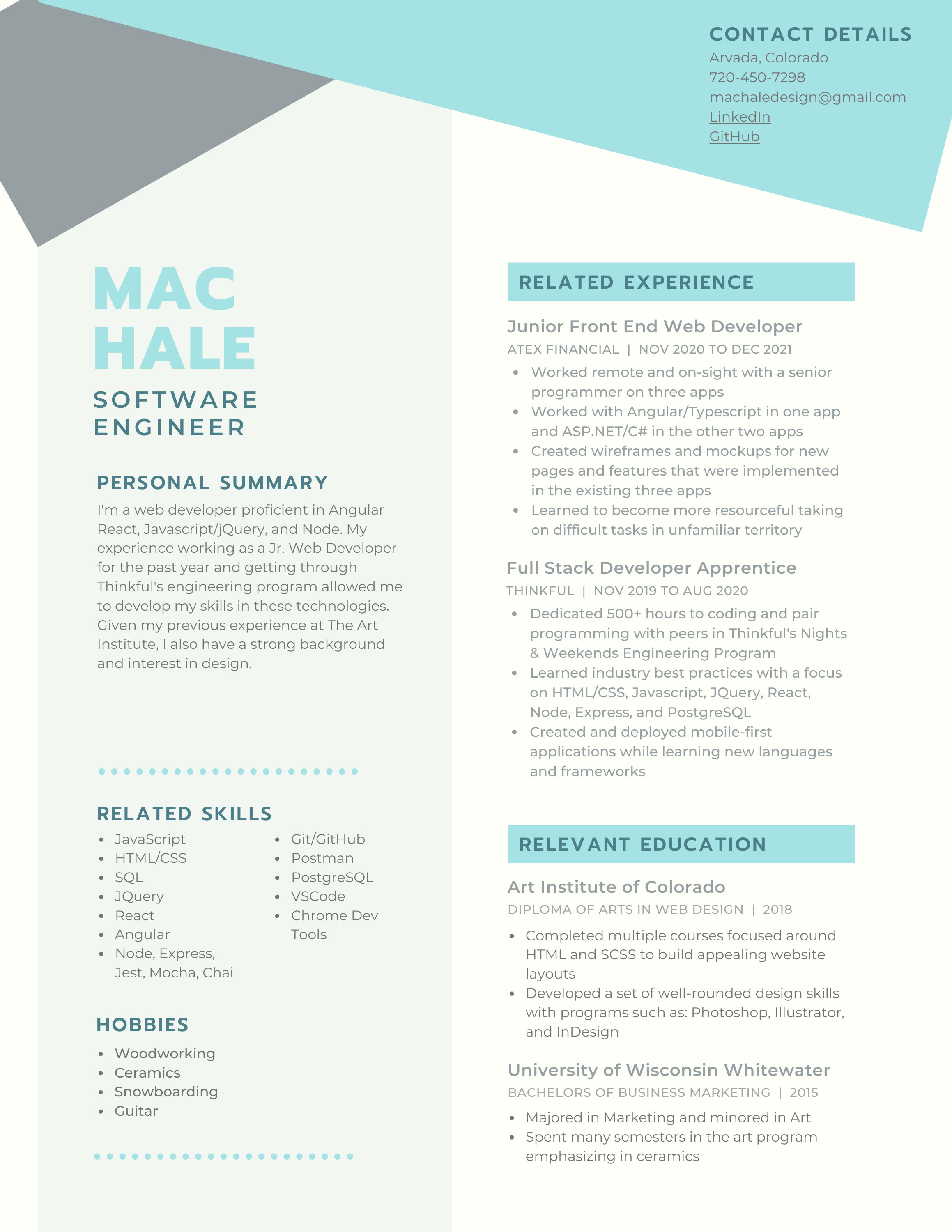 Mac's resume